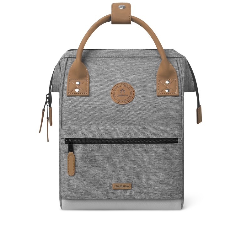 Rucksack Adventurer Small New York mit zwei auswechselbaren Vortaschen Hellgrau, Farbe: grau, Marke: Cabaia, EAN: 3701328303954, Abmessungen in cm: 23x32x13, Bild 3 von 10