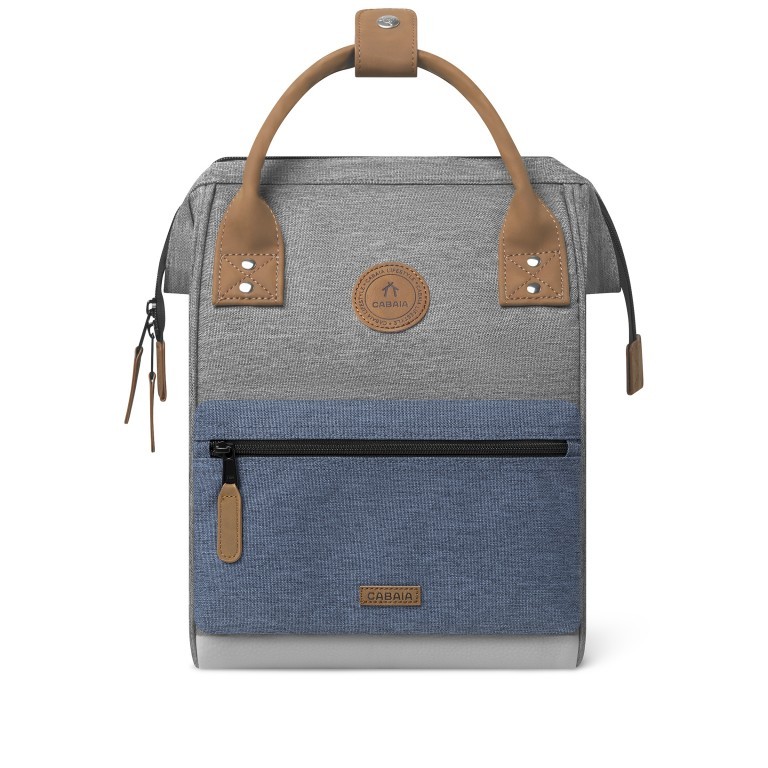Rucksack Adventurer Small mit zwei auswechselbaren Vortaschen Hellgrau, Farbe: grau, Marke: Cabaia, EAN: 3701328303954, Abmessungen in cm: 23x32x13, Bild 2 von 10