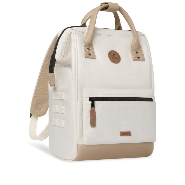 Rucksack Adventurer Medium Cap Town mit zwei auswechselbaren Vortaschen Beige, Farbe: beige, Marke: Cabaia, EAN: 3701328346227, Abmessungen in cm: 27x41x16, Bild 4 von 10