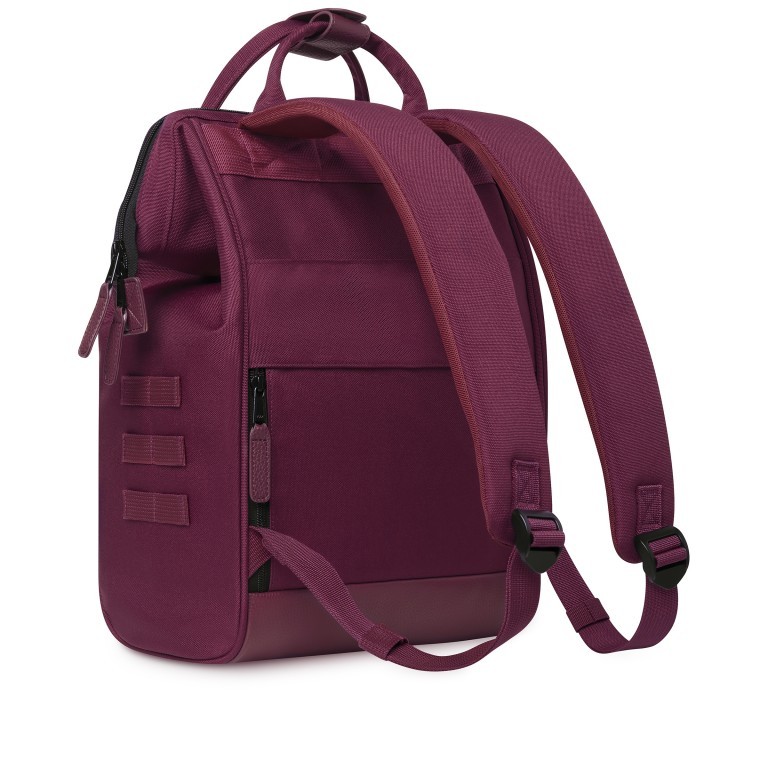 Rucksack Adventurer Medium Nice mit zwei auswechselbaren Vortaschen Weinrot, Farbe: rot/weinrot, Marke: Cabaia, EAN: 3701328353621, Abmessungen in cm: 27x41x16, Bild 6 von 10