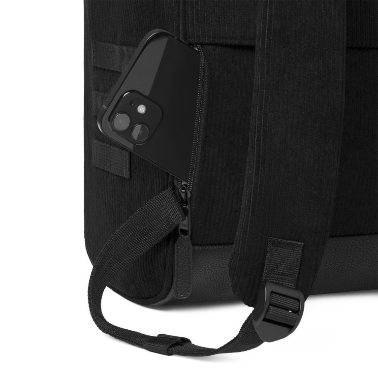 Rucksack Adventurer Medium Brighton mit zwei auswechselbaren Vortaschen Schwarz, Farbe: schwarz, Marke: Cabaia, EAN: 3701328319399, Abmessungen in cm: 27x41x16, Bild 10 von 10