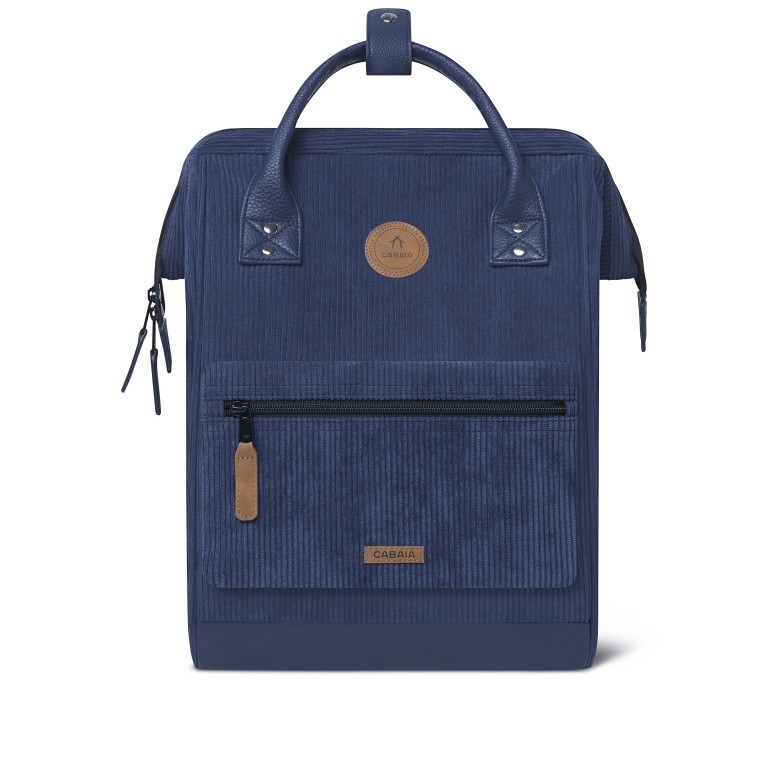 Rucksack Adventurer Medium Indianapolis mit zwei auswechselbaren Vortaschen Dunkelblau, Farbe: blau/petrol, Marke: Cabaia, EAN: 3701328389767, Abmessungen in cm: 27x41x16, Bild 3 von 10