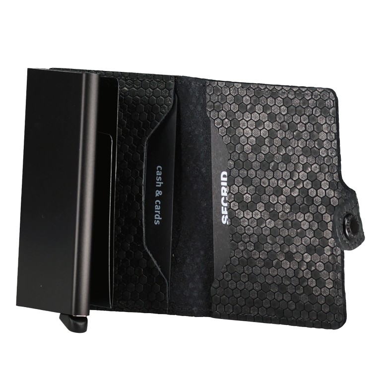 Geldbörse Miniwallet Hexagon Black, Farbe: schwarz, Marke: Secrid, EAN: 8718215284260, Abmessungen in cm: 6.5x10.2x2.1, Bild 3 von 4