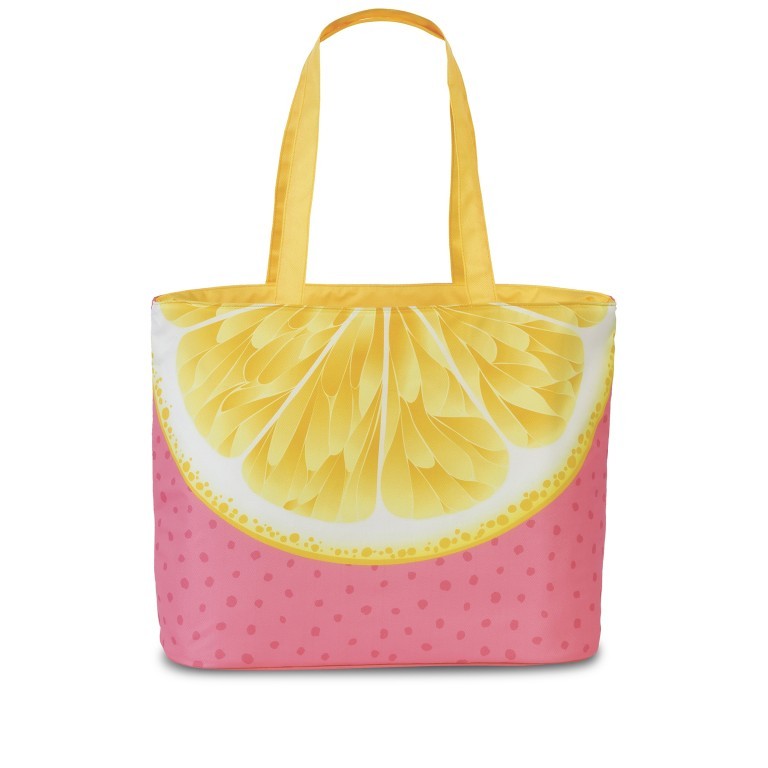 Badetasche mit Kühlfunktion Zitrone, Farbe: rosa/pink, Marke: Fabrizio, Abmessungen in cm: 48x34x15, Bild 1 von 2