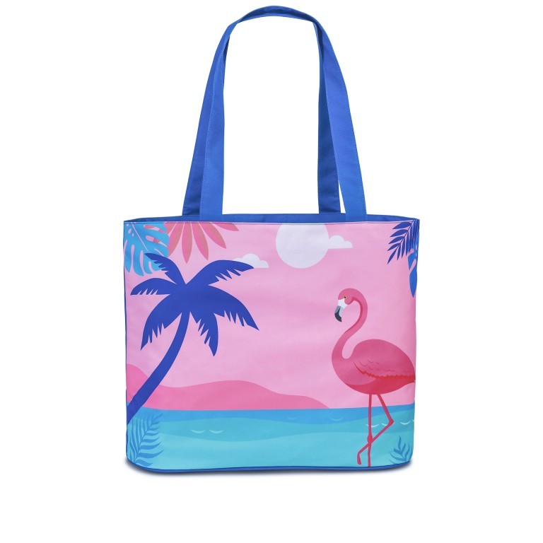 Badetasche Flamingo, Farbe: rosa/pink, Marke: Fabrizio, Abmessungen in cm: 48x34x15, Bild 1 von 1