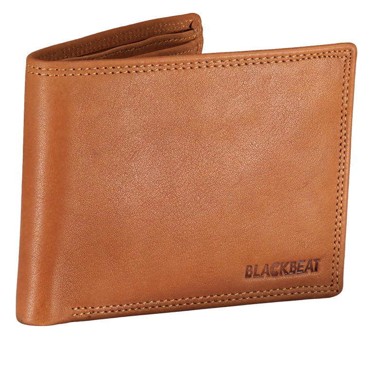 Geldbörse Kanada mit RFID-Schutz Cognac, Farbe: cognac, Marke: Blackbeat, EAN: 4066727004772, Abmessungen in cm: 12.5x9.5x2, Bild 2 von 5