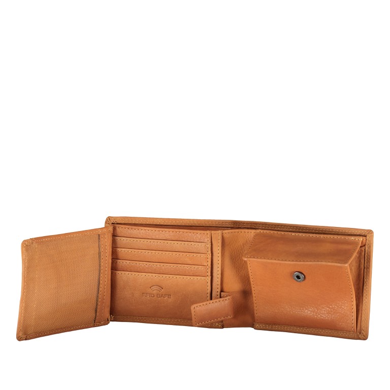 Geldbörse Kanada mit RFID-Schutz Cognac, Farbe: cognac, Marke: Blackbeat, EAN: 4066727004789, Abmessungen in cm: 12x9x2.5, Bild 5 von 5