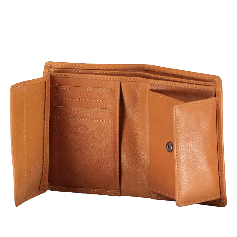 Geldbörse Kanada mit RFID-Schutz Cognac, Farbe: cognac, Marke: Blackbeat, EAN: 4066727004796, Abmessungen in cm: 10x13x2, Bild 5 von 5