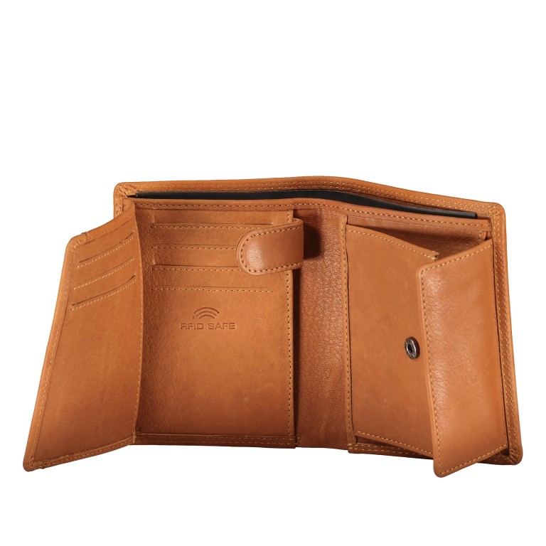 Geldbörse Kanada mit RFID-Schutz Cognac, Farbe: cognac, Marke: Blackbeat, EAN: 4066727004802, Abmessungen in cm: 9.5x12.5x3, Bild 5 von 5