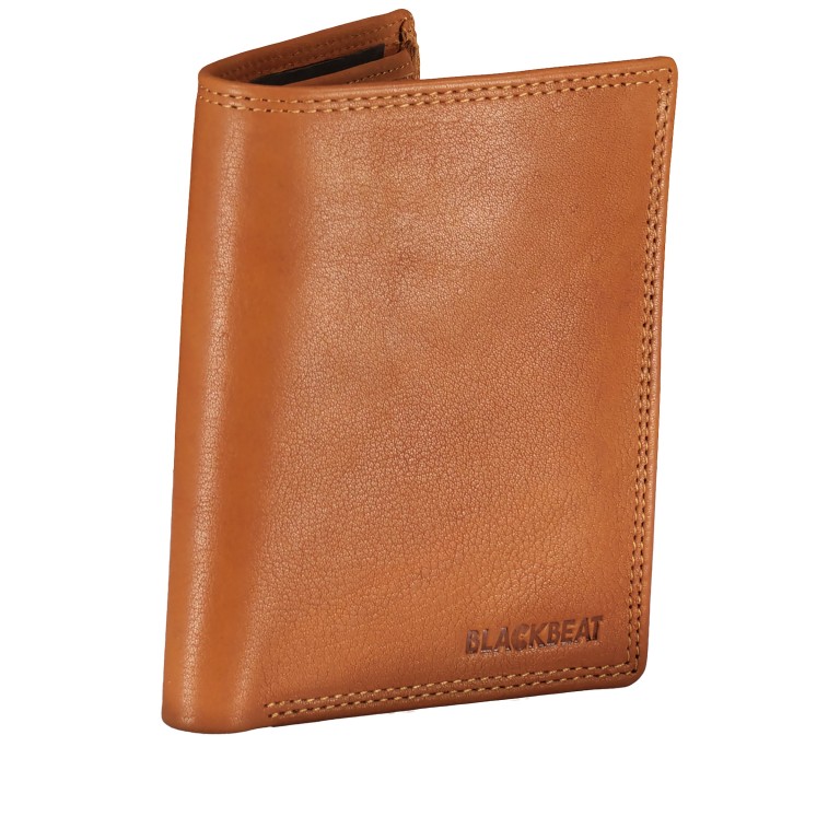 Geldbörse Kanada mit RFID-Schutz Cognac, Farbe: cognac, Marke: Blackbeat, EAN: 4066727004802, Abmessungen in cm: 9.5x12.5x3, Bild 2 von 5