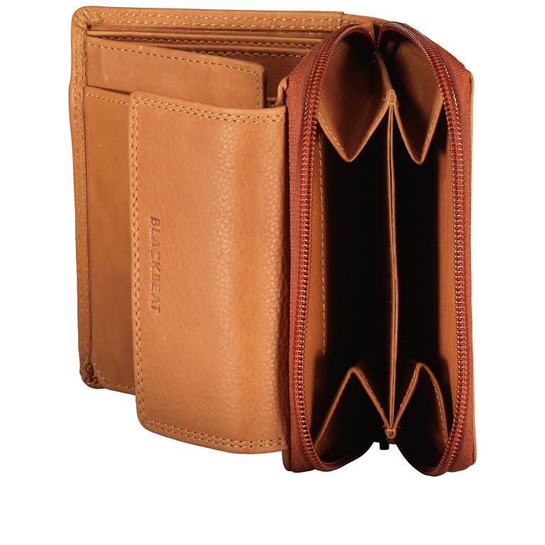 Geldbörse Kanada mit RFID-Schutz Cognac, Farbe: cognac, Marke: Blackbeat, EAN: 4066727004833, Abmessungen in cm: 12.7x9.5x3.5, Bild 5 von 5