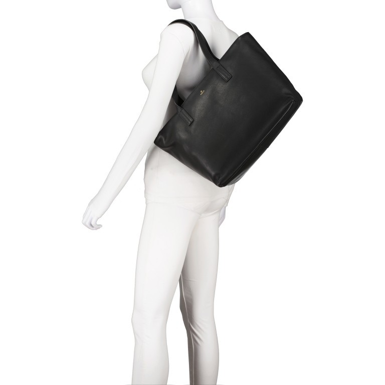 Shopper Sorano Esarosa Black, Farbe: schwarz, Marke: Adax, EAN: 5705483256771, Abmessungen in cm: 34x26x16.5, Bild 4 von 5