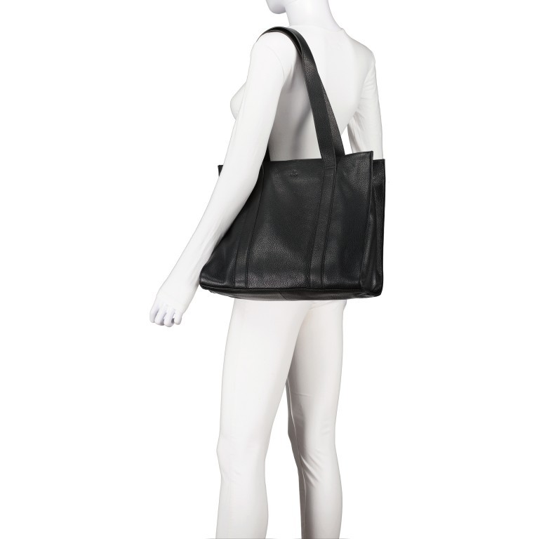 Shopper Cormorano Evie Black, Farbe: schwarz, Marke: Adax, EAN: 5705483259789, Abmessungen in cm: 36.5x28.5x15, Bild 4 von 5