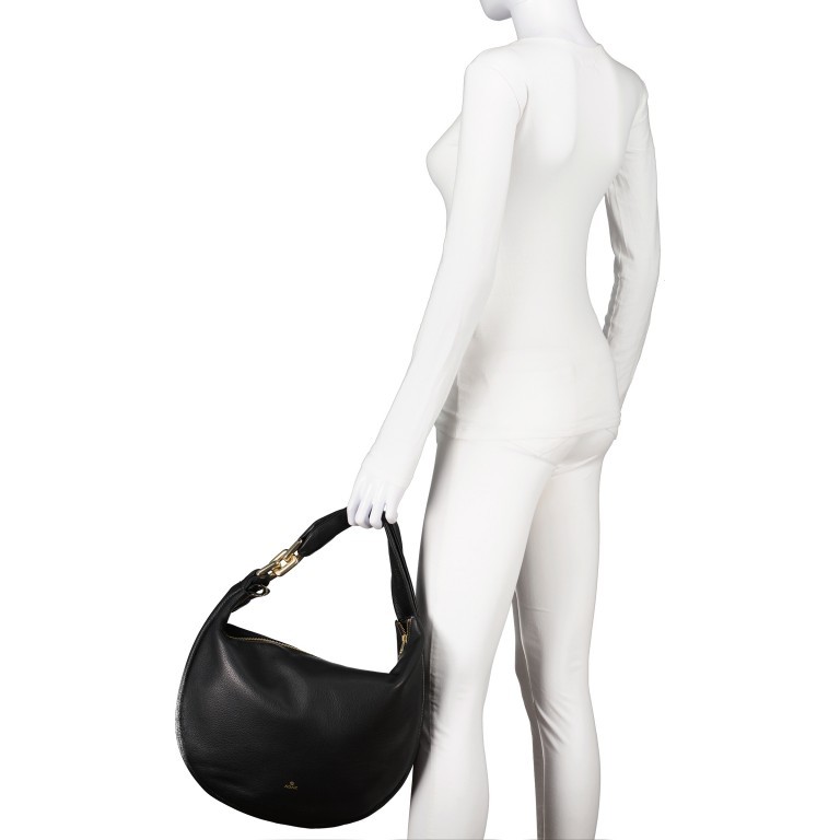 Beuteltasche Sorano Maise Black, Farbe: schwarz, Marke: Adax, EAN: 5705483260839, Abmessungen in cm: 34x30x13, Bild 4 von 6