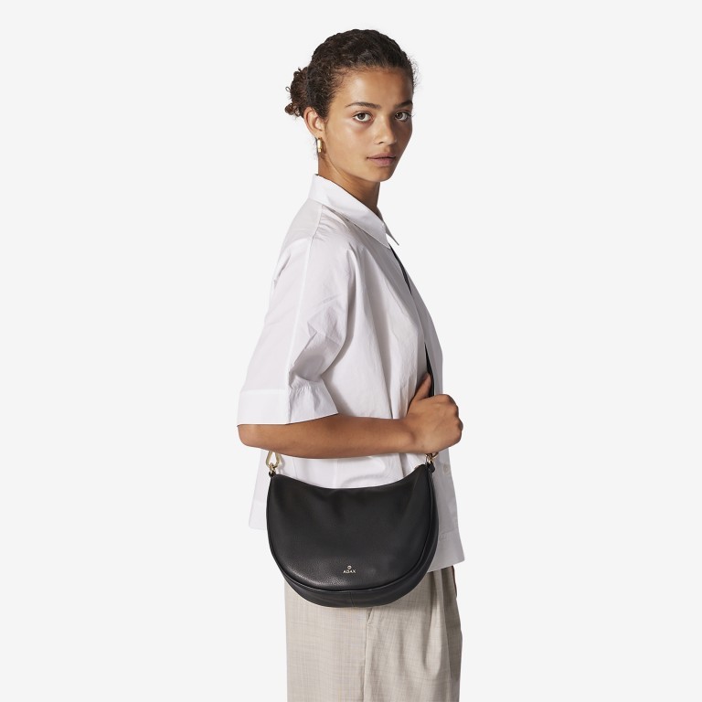 Beuteltasche Sorano Monika Black, Farbe: schwarz, Marke: Adax, EAN: 5705483265377, Abmessungen in cm: 27x22x8.5, Bild 5 von 7