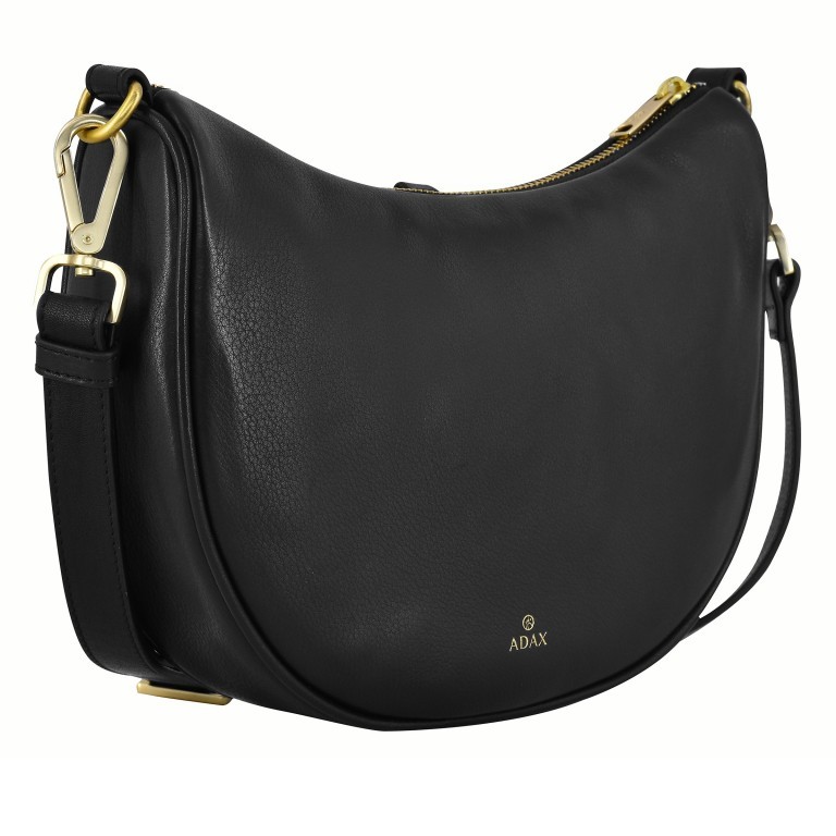 Beuteltasche Sorano Monika Black, Farbe: schwarz, Marke: Adax, EAN: 5705483265377, Abmessungen in cm: 27x22x8.5, Bild 2 von 7