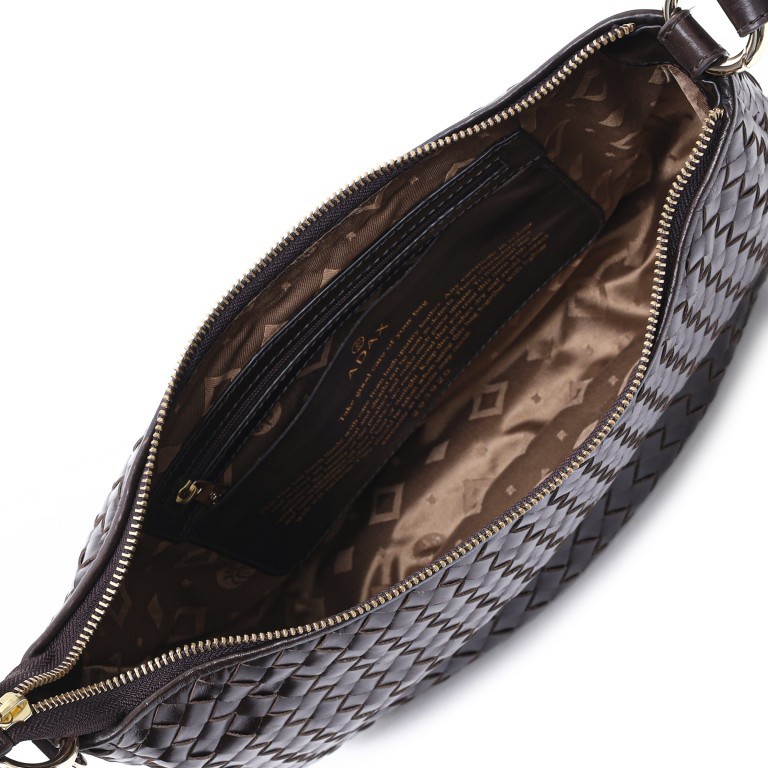 Beuteltasche Salerno Marlin Dark Brown, Farbe: braun, Marke: Adax, EAN: 5705483262765, Abmessungen in cm: 31.5x22x10, Bild 7 von 7