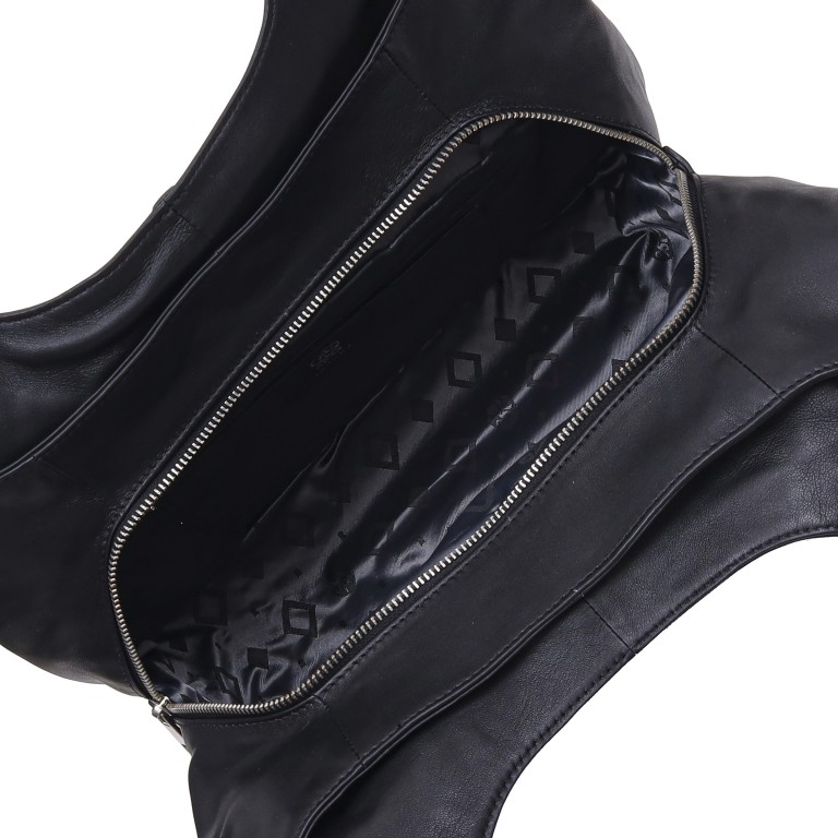 Beuteltasche Larissa Black, Farbe: schwarz, Marke: Adax, EAN: 5705483263472, Abmessungen in cm: 38x24.5x13.5, Bild 5 von 5