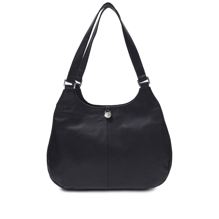 Beuteltasche Larissa Black, Farbe: schwarz, Marke: Adax, EAN: 5705483263472, Abmessungen in cm: 38x24.5x13.5, Bild 3 von 5