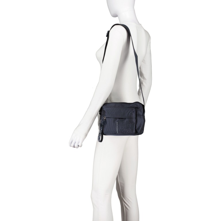 Umhängetasche MD20 QMTT7 Scarab, Farbe: blau/petrol, Marke: Mandarina Duck, EAN: 8032803835543, Abmessungen in cm: 22x17x9.5, Bild 4 von 6