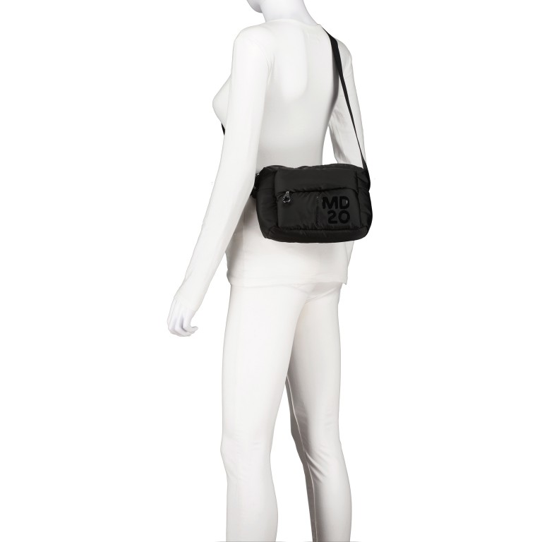 Umhängetasche MD20 Balloon ONTT7.651 Black, Farbe: schwarz, Marke: Mandarina Duck, EAN: 8032803840127, Abmessungen in cm: 25x16.5x8.5, Bild 5 von 6