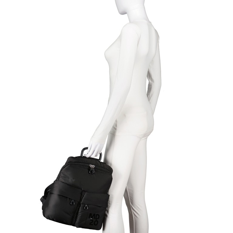 Rucksack MD20 Balloon Black, Farbe: schwarz, Marke: Mandarina Duck, EAN: 8032803840240, Abmessungen in cm: 30x33.5x13, Bild 4 von 6