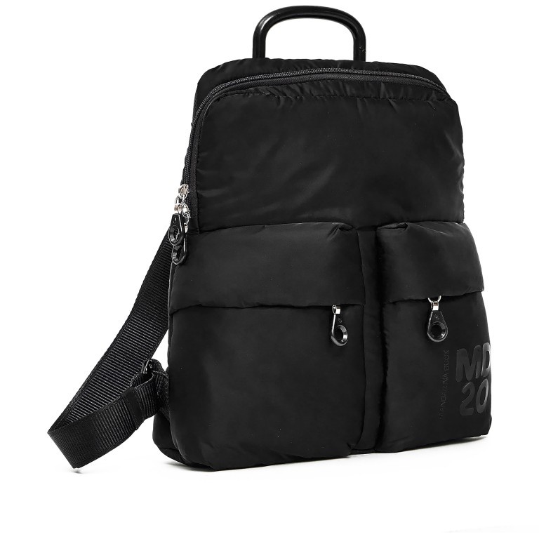 Rucksack MD20 Balloon Black, Farbe: schwarz, Marke: Mandarina Duck, EAN: 8032803840240, Abmessungen in cm: 30x33.5x13, Bild 2 von 6