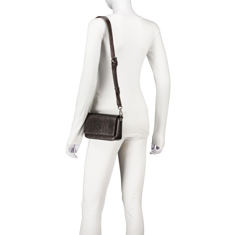 Umhängetasche Liinaja Crossbag Blackish Metallic, Farbe: grau, Marke: Seidenfelt, EAN: 4251817655686, Abmessungen in cm: 19x12.5x6.7, Bild 6 von 8