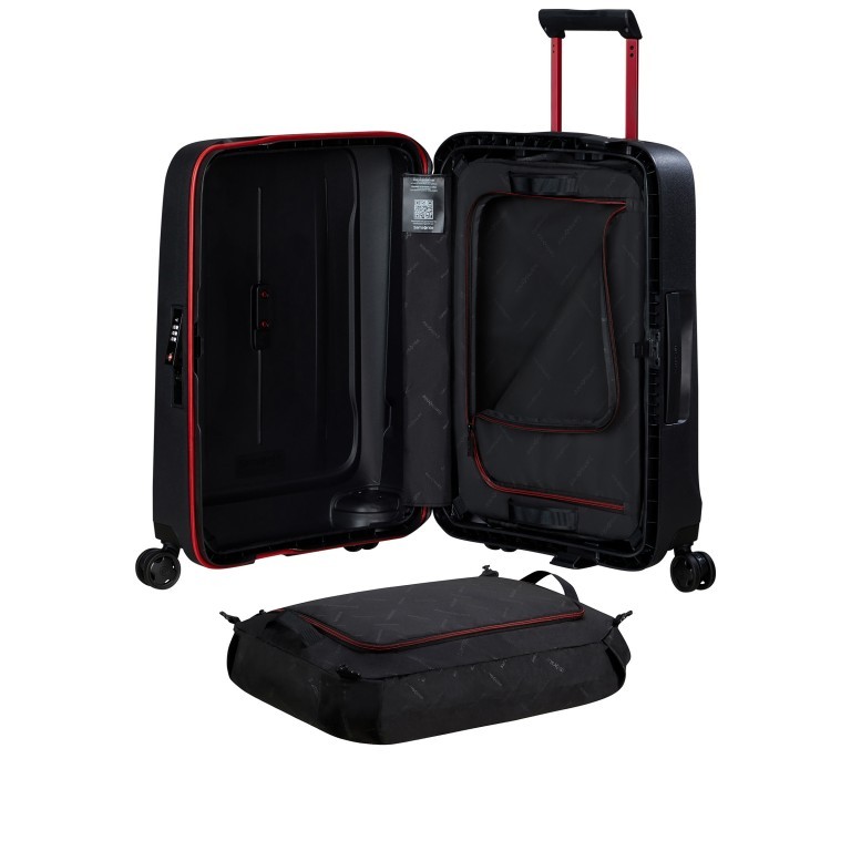 Handgepäck-Trolley Essens Spinner 55 IATA-Maß Charcoal Red, Farbe: grau, Marke: Samsonite, EAN: 5400520281098, Abmessungen in cm: 40x55x20, Bild 9 von 17