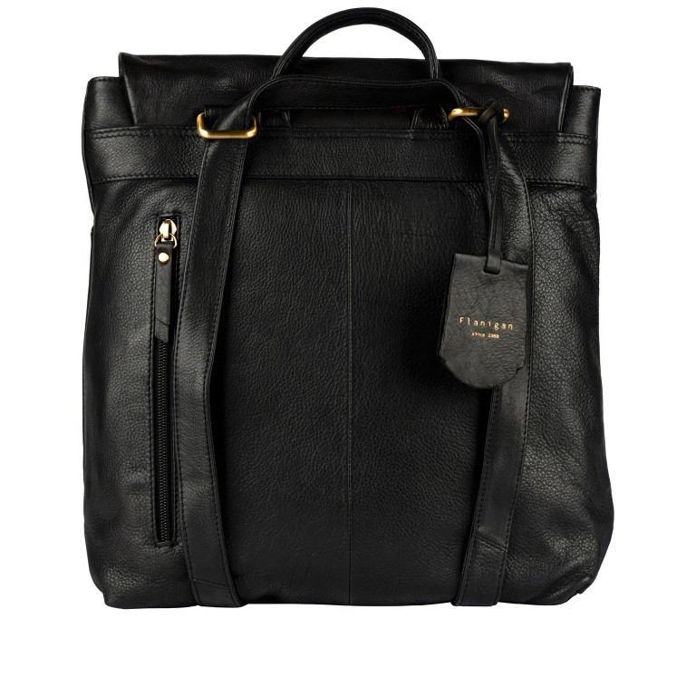 Rucksack / Umhängetasche Finja Black, Farbe: schwarz, Marke: Flanigan, EAN: 4066727004987, Abmessungen in cm: 32x32x6.5, Bild 3 von 9