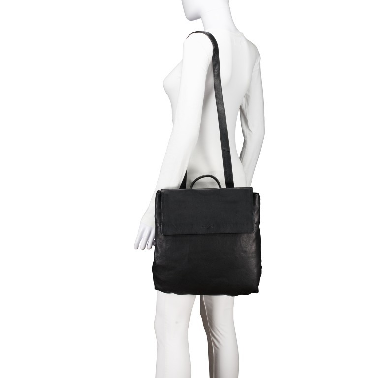 Rucksack / Umhängetasche Finja Black, Farbe: schwarz, Marke: Flanigan, EAN: 4066727004987, Abmessungen in cm: 32x32x6.5, Bild 6 von 9