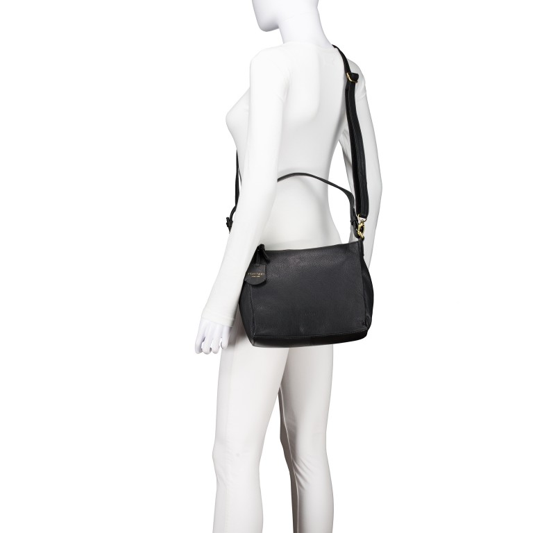 Umhängetasche Finja Shoulderbag Black, Farbe: schwarz, Marke: Flanigan, EAN: 4066727005007, Abmessungen in cm: 24.5x22x9, Bild 6 von 9