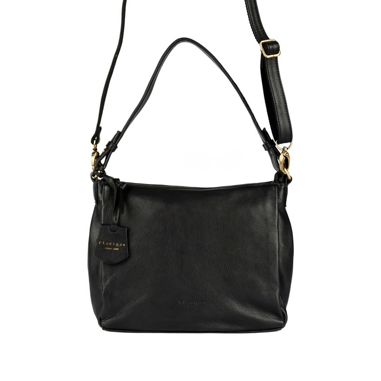 Umhängetasche Finja Shoulderbag Black, Farbe: schwarz, Marke: Flanigan, EAN: 4066727005007, Abmessungen in cm: 24.5x22x9, Bild 9 von 9