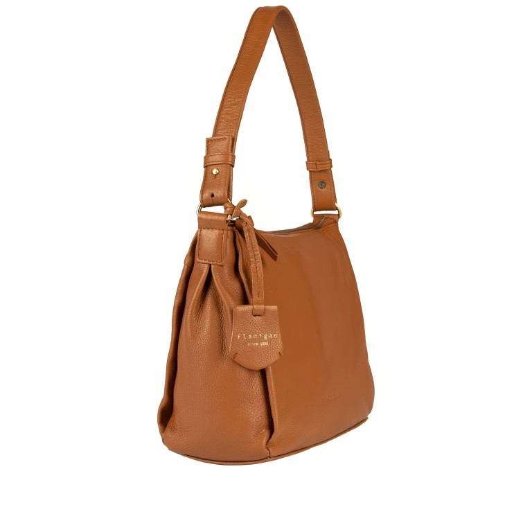 Umhängetasche Finja Shoulderbag Cognac, Farbe: cognac, Marke: Flanigan, EAN: 4066727005014, Abmessungen in cm: 24.5x22x9, Bild 2 von 9