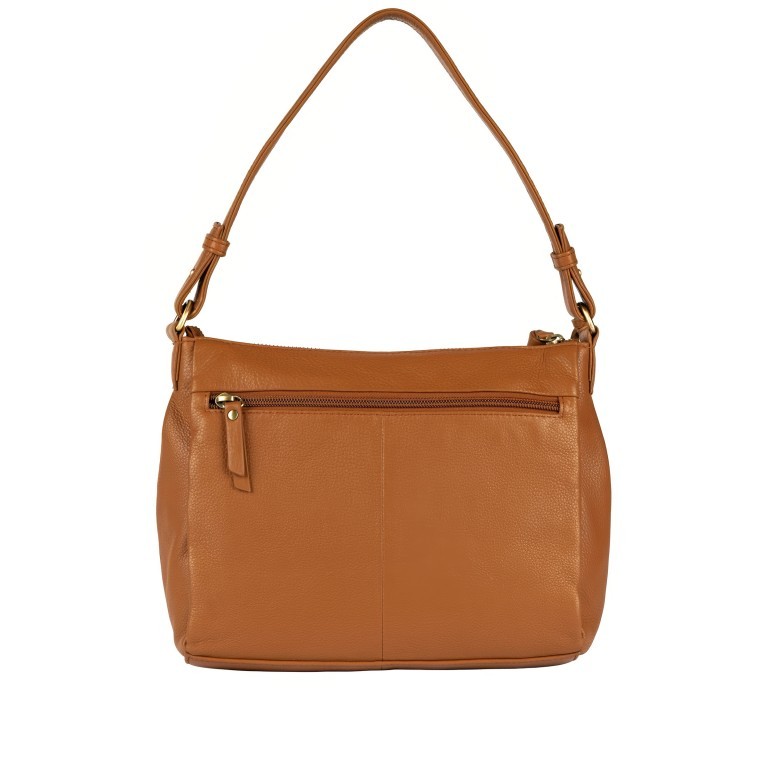 Umhängetasche Finja Shoulderbag Cognac, Farbe: cognac, Marke: Flanigan, EAN: 4066727005014, Abmessungen in cm: 24.5x22x9, Bild 3 von 9