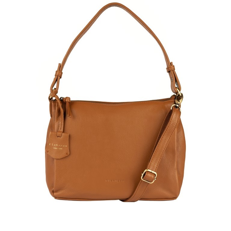 Umhängetasche Finja Shoulderbag Cognac, Farbe: cognac, Marke: Flanigan, EAN: 4066727005014, Abmessungen in cm: 24.5x22x9, Bild 1 von 9