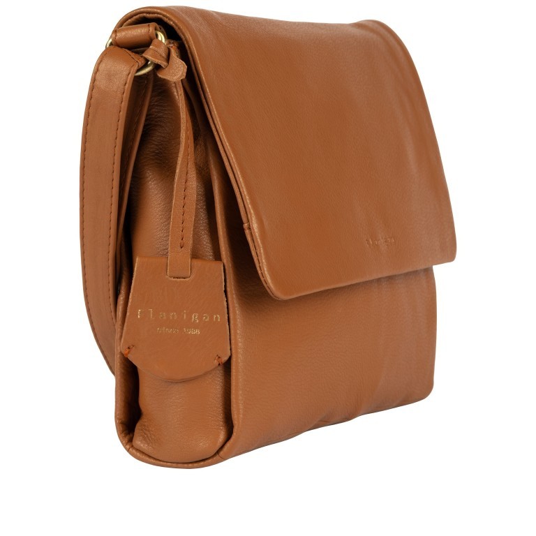 Umhängetasche Finja Satchelbag Cognac, Farbe: cognac, Marke: Flanigan, EAN: 4066727005038, Abmessungen in cm: 24.5x21.5x6.5, Bild 2 von 9