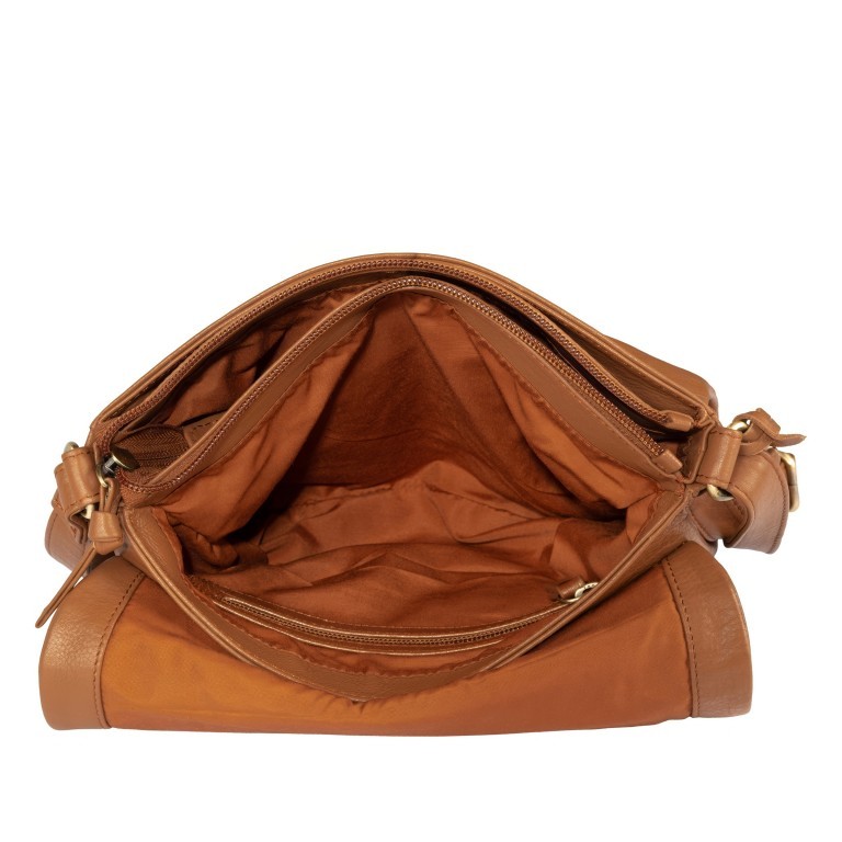 Umhängetasche Finja Satchelbag Cognac, Farbe: cognac, Marke: Flanigan, EAN: 4066727005038, Abmessungen in cm: 24.5x21.5x6.5, Bild 7 von 9
