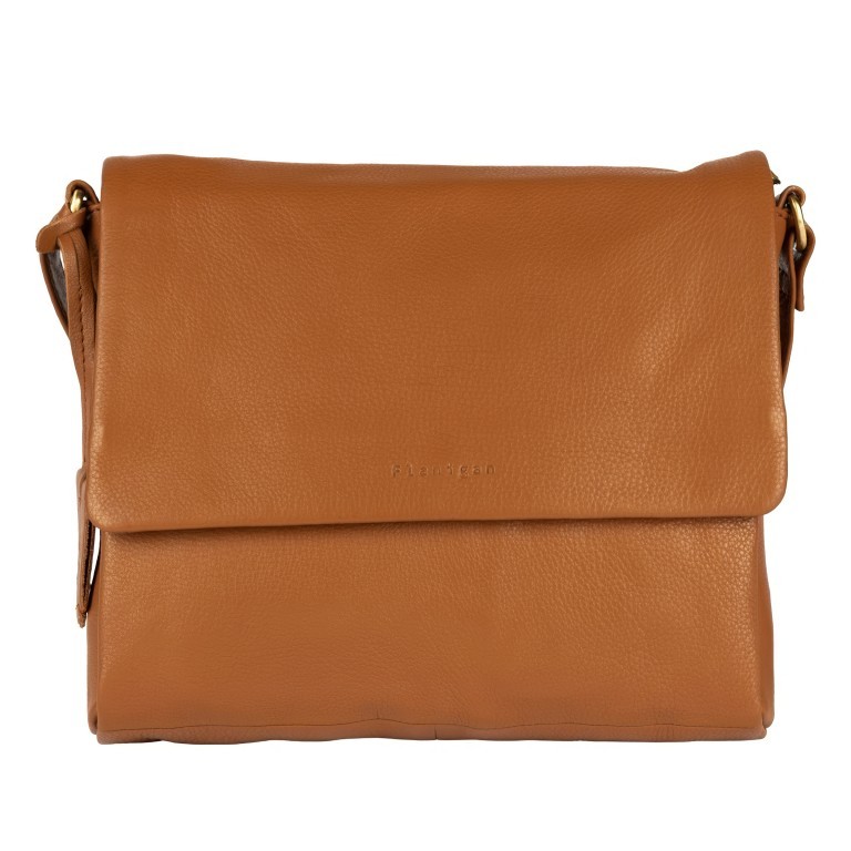 Umhängetasche Finja Satchelbag Cognac, Farbe: cognac, Marke: Flanigan, EAN: 4066727005038, Abmessungen in cm: 24.5x21.5x6.5, Bild 1 von 9