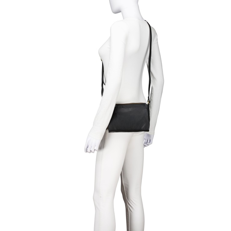 Umhängetasche Finja Crossbody Black, Farbe: schwarz, Marke: Flanigan, EAN: 4066727005045, Abmessungen in cm: 20.5x14x4.5, Bild 5 von 9