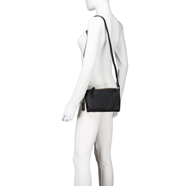Umhängetasche Finja Crossbody Black, Farbe: schwarz, Marke: Flanigan, EAN: 4066727005045, Abmessungen in cm: 20.5x14x4.5, Bild 4 von 9