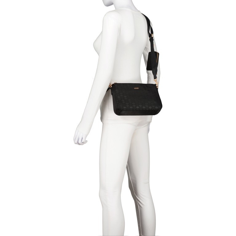 Umhängetasche Collana Tessuto Jasmina SHZ Black, Farbe: schwarz, Marke: Joop!, EAN: 4048835217367, Abmessungen in cm: 24x15x6, Bild 5 von 7