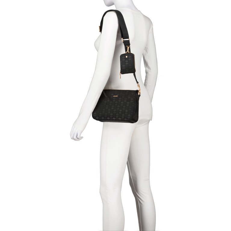 Umhängetasche Collana Tessuto Jasmina SHZ Black, Farbe: schwarz, Marke: Joop!, EAN: 4048835217367, Abmessungen in cm: 24x15x6, Bild 4 von 7