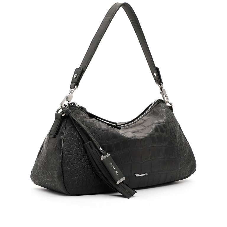 Umhängetasche Charlotta Black, Farbe: schwarz, Marke: Tamaris, EAN: 4063512124813, Abmessungen in cm: 32x17x11.5, Bild 2 von 5