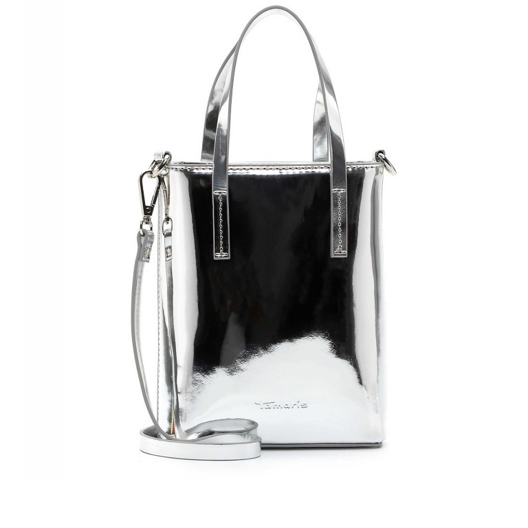 Handy- / Umhängetasche Christel Silver, Farbe: metallic, Marke: Tamaris, EAN: 4063512121010, Abmessungen in cm: 15x18.5x5.5, Bild 1 von 5