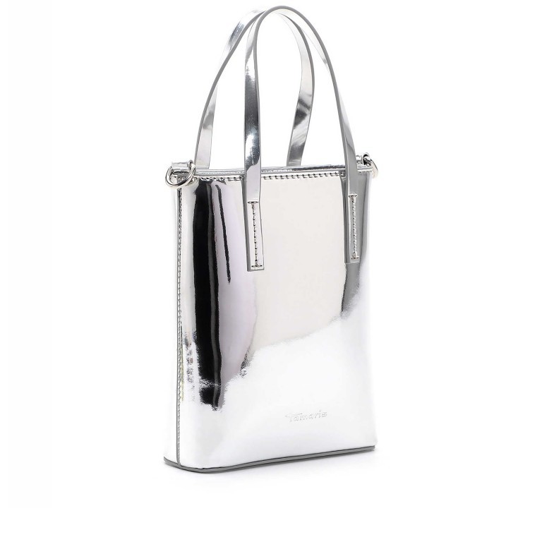Handy- / Umhängetasche Christel Silver, Farbe: metallic, Marke: Tamaris, EAN: 4063512121010, Abmessungen in cm: 15x18.5x5.5, Bild 2 von 5