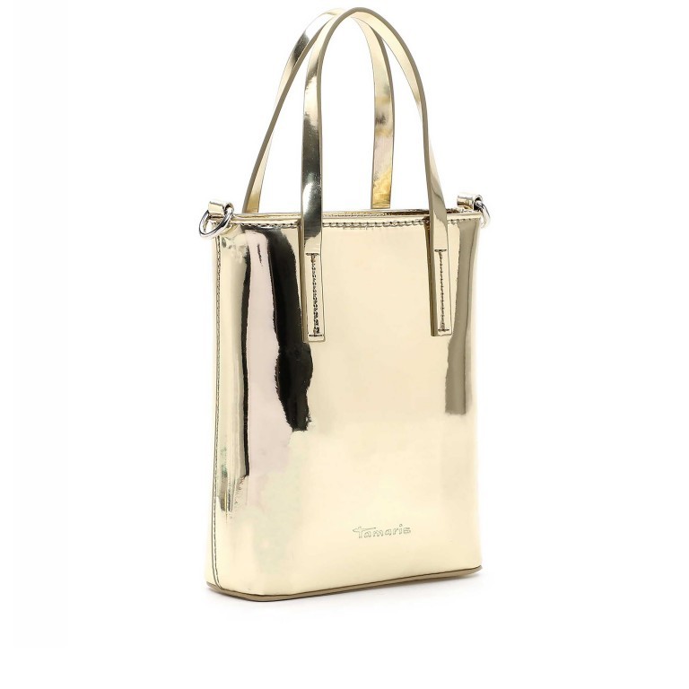 Handy- / Umhängetasche Christel Gold, Farbe: metallic, Marke: Tamaris, EAN: 4063512120969, Abmessungen in cm: 15x18.5x5.5, Bild 2 von 5