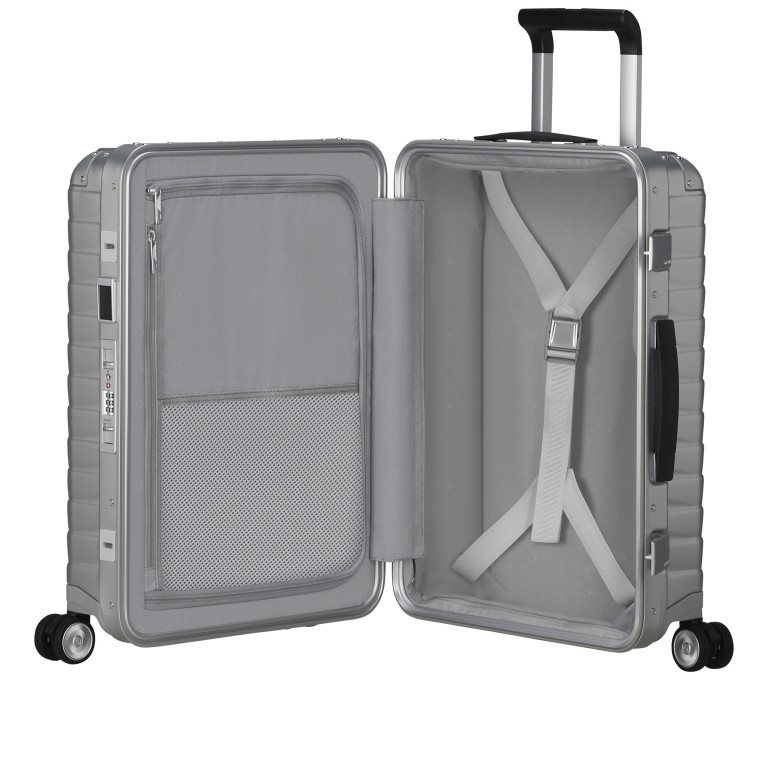 Koffer Proxis-Alu Spinner 55 Silver, Farbe: metallic, Marke: Samsonite, EAN: 5400520256461, Abmessungen in cm: 40x55x23, Bild 7 von 20