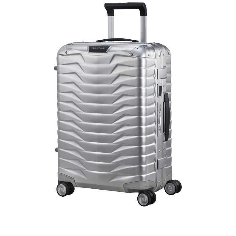Koffer Proxis-Alu Spinner 55 Silver, Farbe: metallic, Marke: Samsonite, EAN: 5400520256461, Abmessungen in cm: 40x55x23, Bild 2 von 20