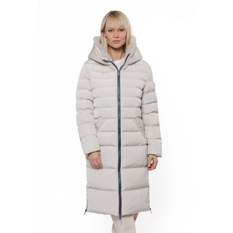 Steppmantel Keilafur Größe 42 Stone, Farbe: beige, Marke: Rino & Pelle, EAN: 8720529515404, Bild 1 von 3